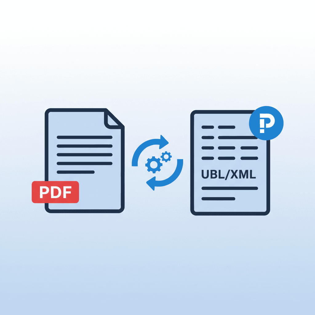 Convert PDF invoices to Peppol UBL format